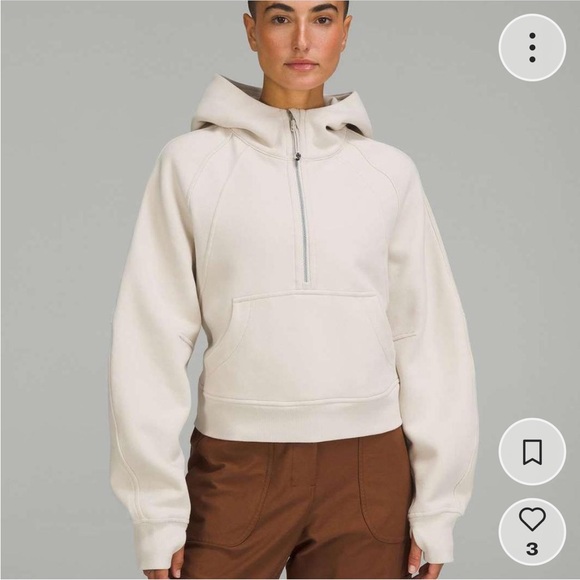 LULULEMON ivory scuba. sz xs/s - Picture 1 of 5